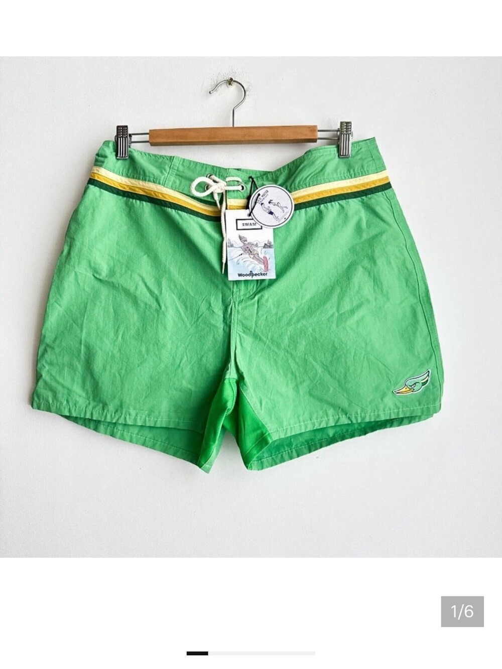 Woodpecker Green Swim Shorts M